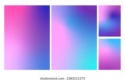 Abstract blue pink purple vector gradient backgrounds
