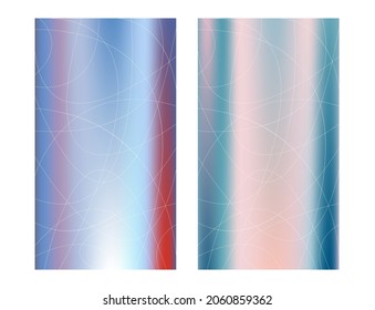 Abstract blue, pink and turquoise vertical background for design. Smooth satin vector gradient