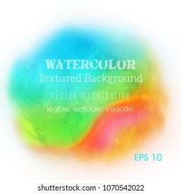 Abstract blue and pink watercolor background