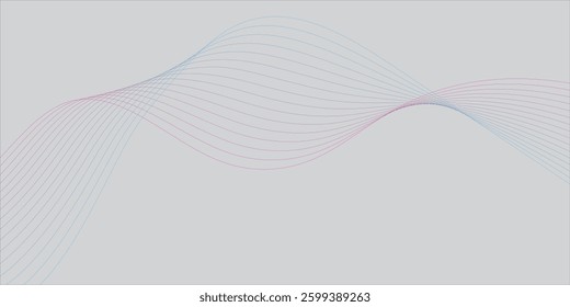 abstract blue pink wave background. eps10