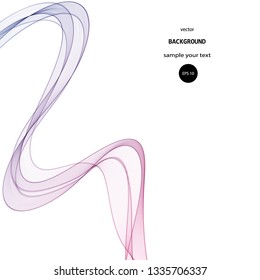 abstract blue and pink wave. design for business idea. presentation layout