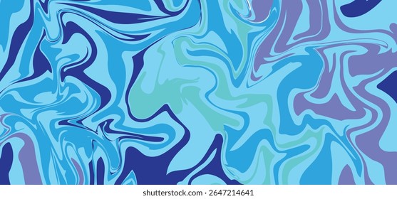 abstrakte blaurosa Welle Flüssig Hintergrund Design für horizontale Banner
