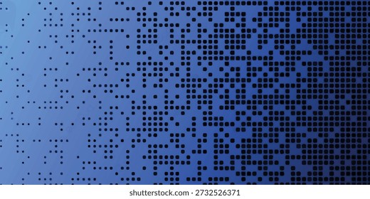 Abstract Blue Pixel Grid: Futuristic Digital Dots Pattern for Modern Background Design