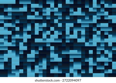 Fondo digital de mosaico de píxel azul Abstractas