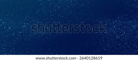 Abstract blue pixel pattern for Business or FinTech background. Digital data with futuristic glittering dots for cryptocurrency concept. Tech pixels backdrop for online webinar. Vector illustration.