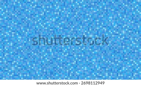 Abstract Blue Pixelated Background with Varying Shades of Blue