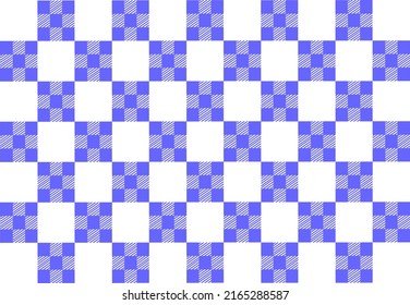 Abstract blue plaid seamless checkered pattern vector