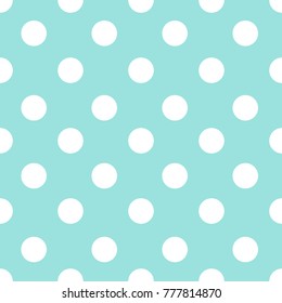 Abstract blue polka dot background pattern. Vector image.