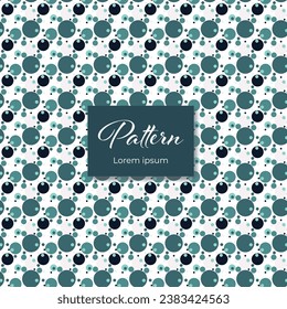 Abstract blue polka dot pattern. Vector seamless background