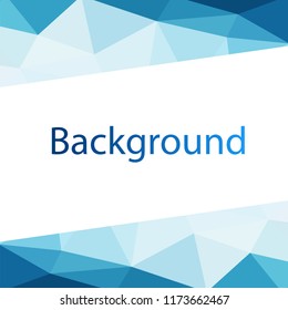 Abstract Blue Polygon Design Background Vector Image
