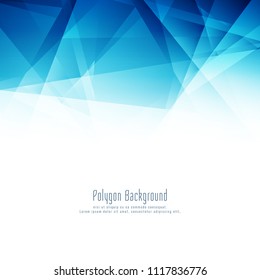 Abstract blue polygon design elegant vector background