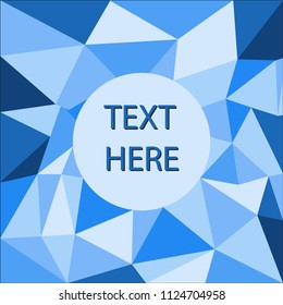Abstract blue polygon geometric background, low ply concept EPS 10