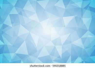 Abstract Blue Polygon Pattern Background.