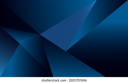 Abstract blue polygon triangles shape pattern background with lighting effect luxury style. Illustration Vector design digital technology concept.