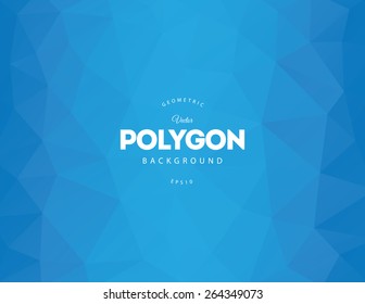 Abstract blue polygon vector background