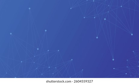 Abstract blue polygonal background featuring interconnected lines. Conceptual design for data and technology. Abstract polygonal space low poly dark background. Abstract Network Background