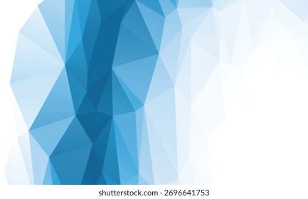 Fundo poligonal azul abstrato, moderno geométrico baixo projeto de vetor de poly com espaço em branco para texto ou apresentação