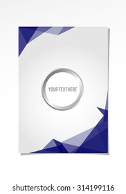 Abstract blue polygonal cover design