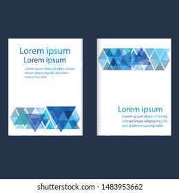 Abstract blue polygonal design with space layout for cover brochure or cover report paper background

