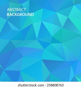 Abstract blue polygonal geometric background.