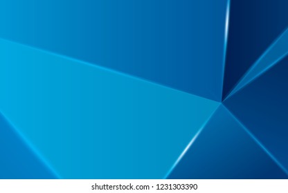 Abstract blue polygonal geometric triangle background