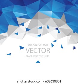 Abstract blue Polygonal Geometric Triangle for Communication social mesh. Network background. Vector illustration.