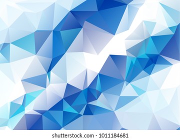 Abstract Blue Polygonal Mosaic Background, Creative Design Templates
