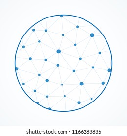 Abstract blue polygonal shape
