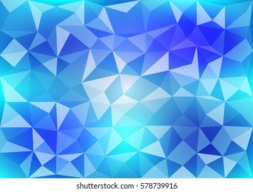 Abstract blue polygonal texture background. Triangles. Geometric Pattern can be used for background.