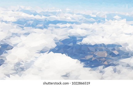 
Abstract blue polygonal triangle background. Vector Polygon which consist of triangles. Geometric background in Origami style with gradient.
