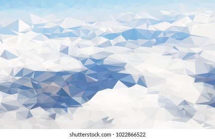 
Abstract blue polygonal triangle background. Vector Polygon which consist of triangles. Geometric background in Origami style with gradient.
