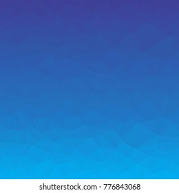 Abstract Blue Polygonal Triangle Background. Vector Polygon which consist of triangles. Geometric background in Origami style with gradient.