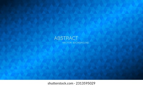 Abstract blue polyhedron background. Low poly style background. vector illustration