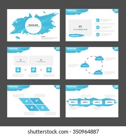 Abstract Blue presentation template Infographic elements flat design set for brochure flyer leaflet marketing advertising