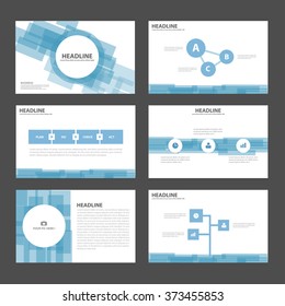 Abstract Blue presentation templates Infographic elements flat design set for brochure flyer leaflet marketing advertising