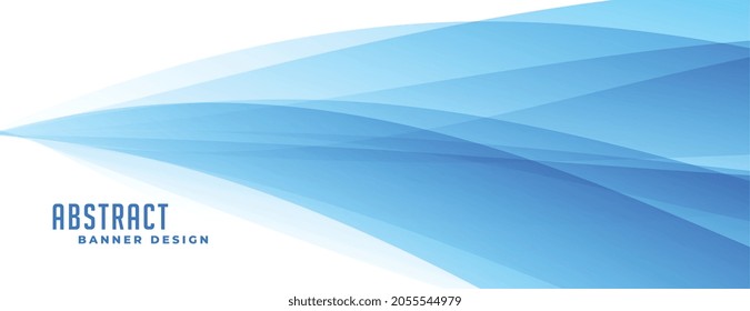 abstract blue presentation wave banner design