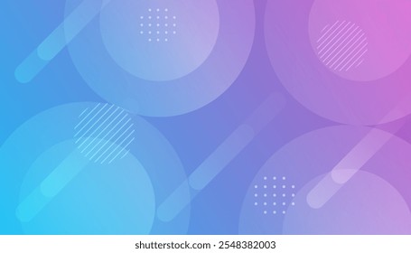 Abstract blue and purple background. Modern geometric circle effect style. Modern minimalist banner blue purple gradient background illustration