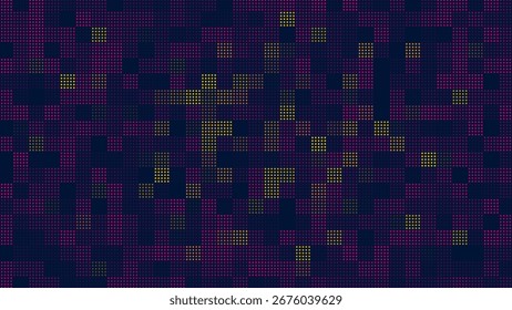 Abstract blue and purple background with square mosaic pattern design