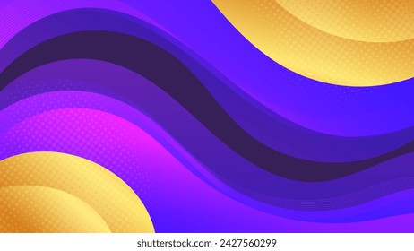 Abstract blue purple Background with Wavy Shapes. flowing and curvy shapes. This asset is suitable for website backgrounds, flyers, posters, and digital art projects.