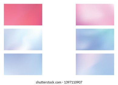 Abstract blue and purple blurred gradient mesh background set of Banner header or sidebar graphic art image and merry christmas., Color transition.
