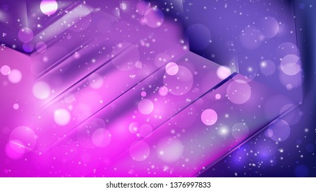 Abstract Blue and Purple Bokeh Lights Background