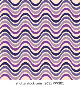  abstract blue and purple colour seamless horizontal wave line pattern.begie background Vector repeating texture