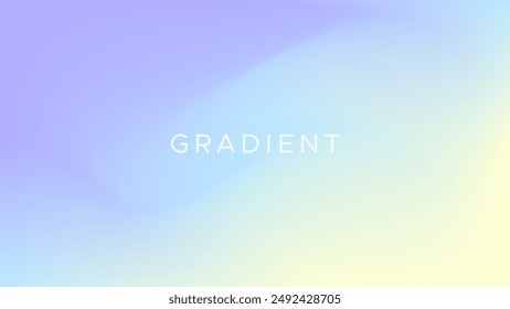 Abstract blue, purple, and cream gradient background. Smooth backdrop vivid color. Blended calming pastel colors. Modern design template for flyer, poster, website, cover, etc. 