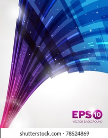 Abstract blue and purple curve background design eps10