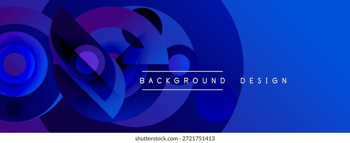 Abstractas diseño púrpura azul. Los círculos superpuestos crean un efecto visual dinámico. El texto lee el diseño de fondo. Composición moderna y vibrante.