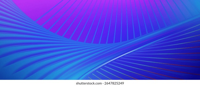 Abstract blue and purple flowing lines, vibrant and futuristic