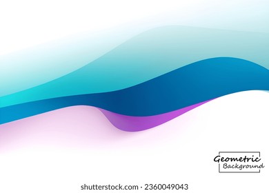 Abstract blue and purple geometric background. Dynamic shapes composition. Vector illustration.