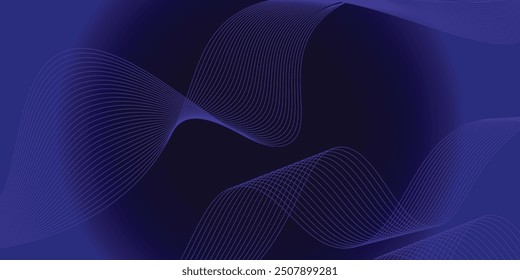 Abstract blue and purple gradient background with glowing geometric lines.