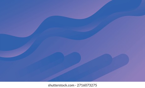 Fondo degradado azul y púrpura Abstractas con líneas onduladas. Fondo Abstractas de gradiente de onda púrpura y azul con curvas fluidas suaves. Moderno diseño de fluidos mínimos de degradado azul y rosa.