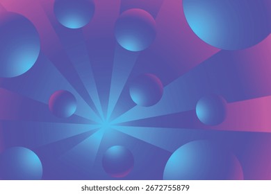 Abstrato azul roxo gradiente cor de fundo intermitência elementos da esfera vetor modelo de ilustração para o fundo cartaz web banner